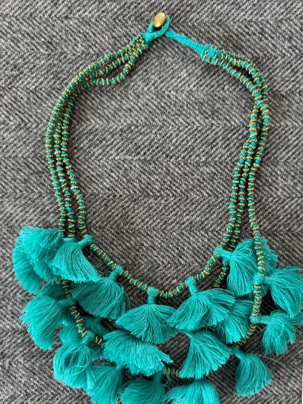 NEW (NWOT) JOHNNY WAS, MULTI LAYERED, MULTI TASSEL NECKLACE